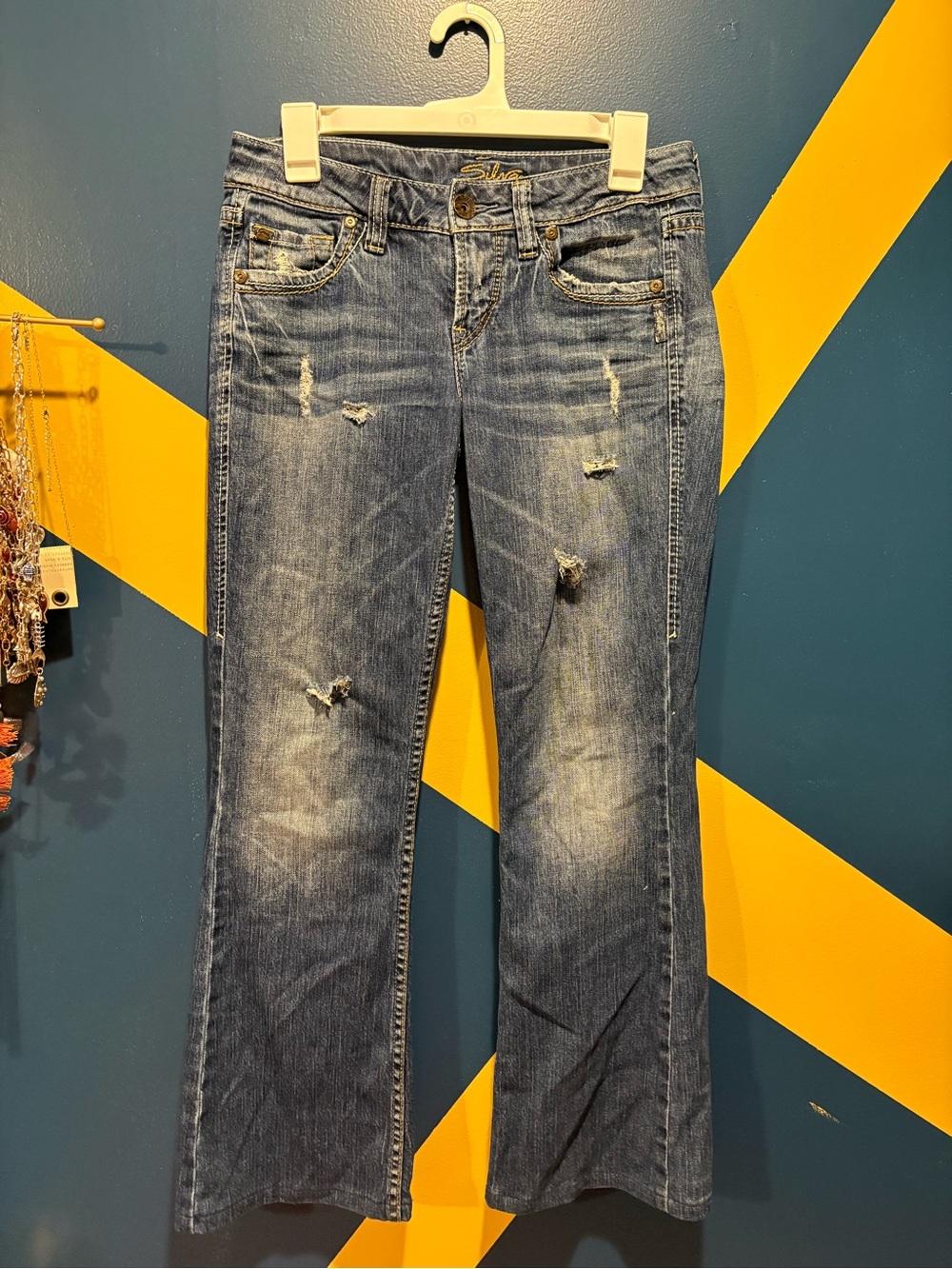 Silver Jeans Dark Wash "Lola" Low Rise Bootcut Jeans EUC